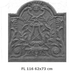 Plaque décorée de cheminée